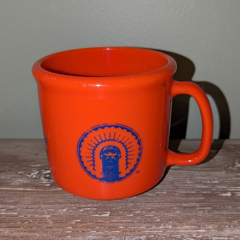 Vintage 1984 University of Illinois CHIEF Illiniwek Rose Bowl plastic cup